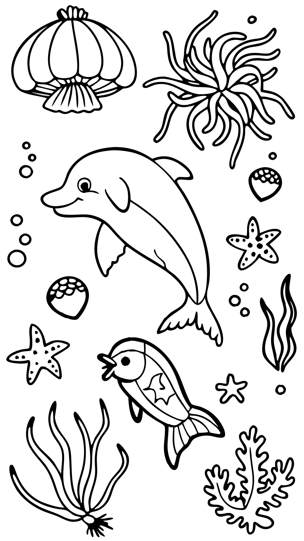 coloring pages sea creatures